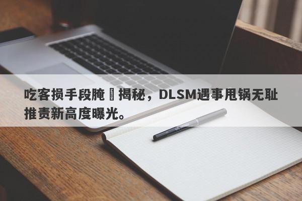 吃客损手段腌臜揭秘，DLSM遇事甩锅无耻推责新高度曝光。