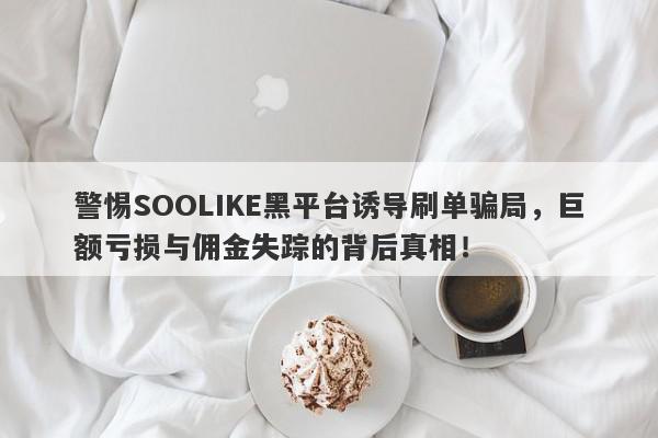 警惕SOOLIKE黑平台诱导刷单骗局，巨额亏损与佣金失踪的背后真相！