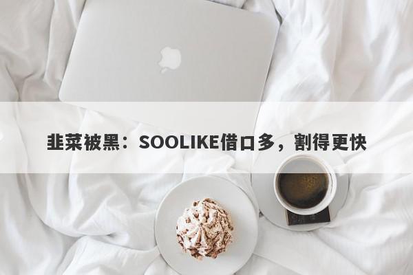 韭菜被黑：SOOLIKE借口多，割得更快